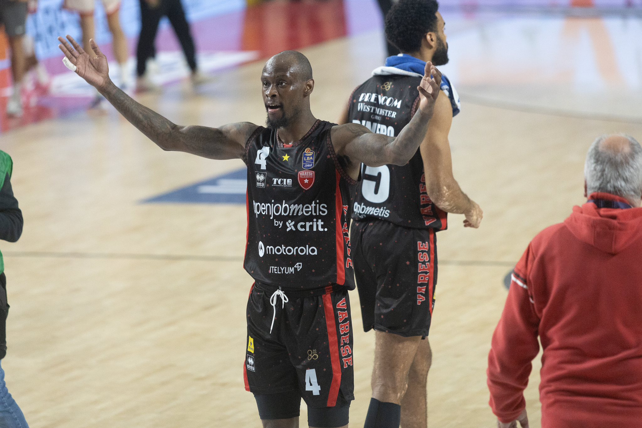 Tazé Moore Canotta Nera - Game Worn e Autografata - Taglia M