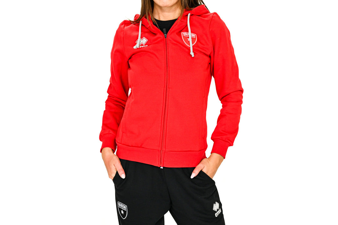 Felpa Rossa con Zip